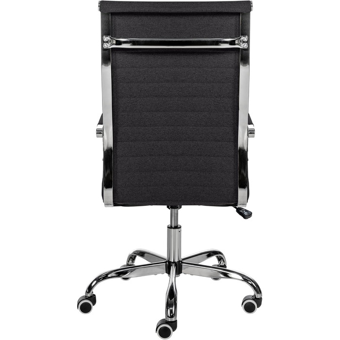 Ергономічне офісне крісло Amadora I з регулюванням висоти, поворотне на 360°, обтягнуте тканиною, міцне, витримує до 120 кг, чорний колір, тканинне покриття