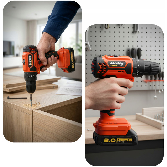 Акумуляторний шурупокрут Notig Tools 20 V N4343
