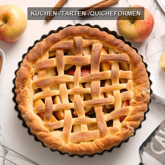 Форми для кексів/тартів Yamteck Tarteform 10см, 6 шт. Зі знімним дном, антипригарне покриття, з вуглецевої сталі. Для тартів, кексів, пирогів, десертів та сімейних обідів.