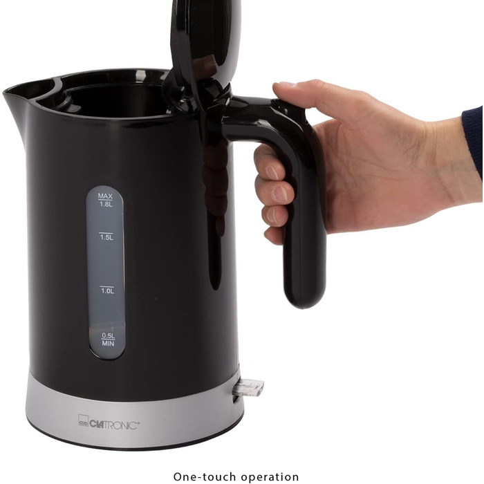 Електричний чайник Clatronic WK 3837: скляний, 1.7 л, BPA free, з підсвічуванням, для дому