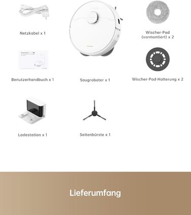 Робот-пилосос Dreame L10s Pro Gen2: 13000 Па, DuoBrush для шерсті тварин, суха та волога прибирання, LDS-навігація, 5200 mAh