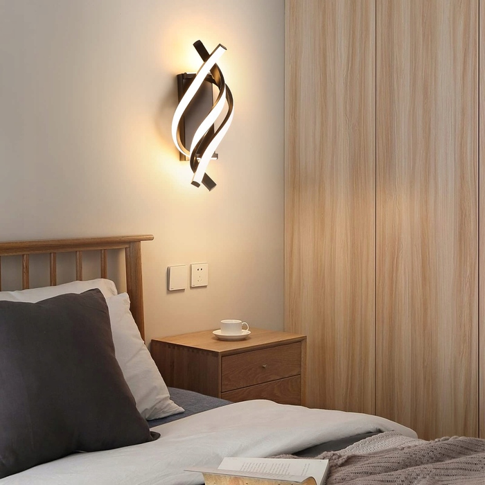Стіна LED-бра для спальні та вітальні, 22 Вт, 3000К
