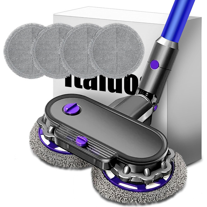 Насадка Italdos 3-в-1 для пилососів Dyson V7 V8 V10 V11 V15: миття, полірування, 4 мікрофібрових серветок, бак для води