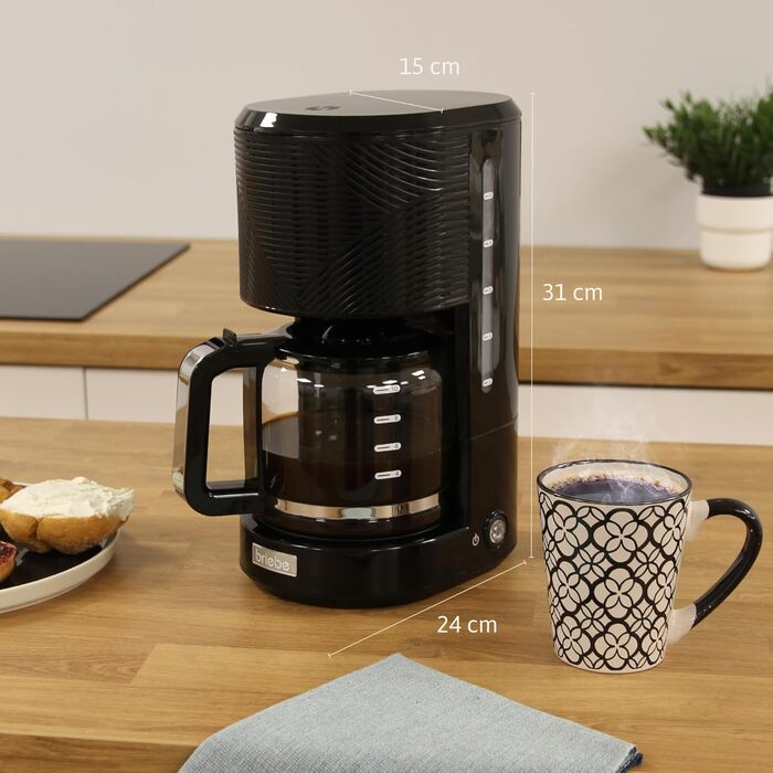 Набір Elegance Set: тостер на 2 тости, електричний чайник 1.7л, кавоварка на 10 чашок (1.25л), чорний