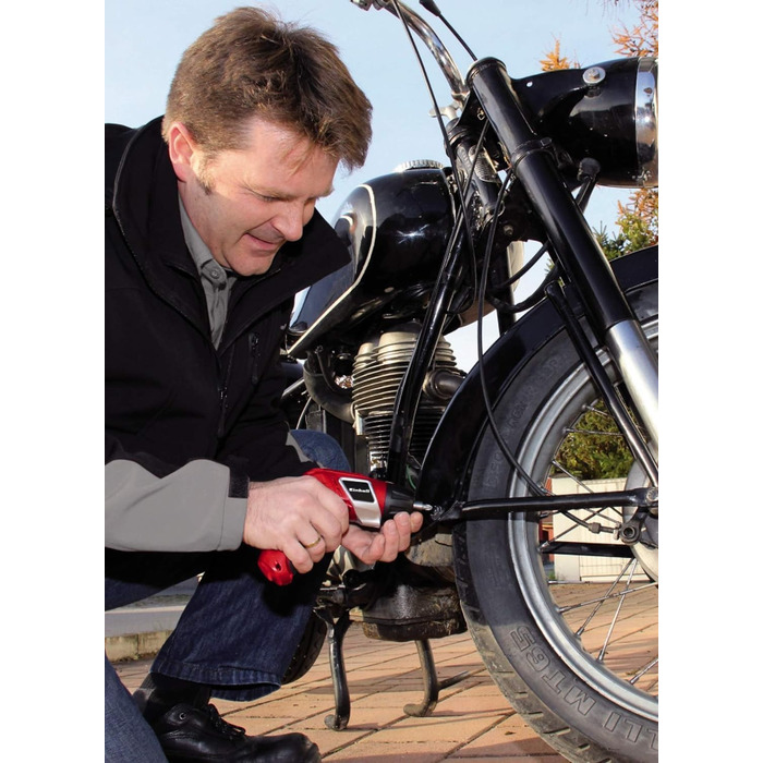 Акумуляторна дриль-шуруповерт Einhell TC-SD 3,6 Li (3.6V, 1300 mAh, 3 Nm, з регульованим кутом, LED-підсвічування, Soft Grip, індикатор заряду, 6 біт)