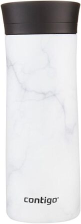 Термокружка Contigo Pinnacle Autoseal, 420 мл, нержавіюча сталь, з функцією Autoseal, не протікає, для кави з собою, BPA-free, білий мармур