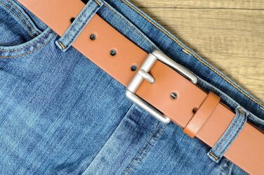 Чоловічий шкіряний ремінь Ossi 38мм, 130см/145см, колір - бежевий