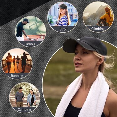 Кепка бейсболка для чоловіків та жінок, 3 шт. Регульована бавовняна кепка, унісекс, вінтажний стиль, для спорту та відпочинку