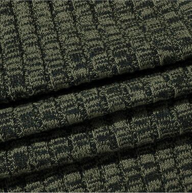 Чоловічий кардиган AOI RAY з блискавкою та стоячим коміром, в'язаний з тонкої пряжі, з двома кишенями, колір: чорний (L, суміш темно-зеленого)