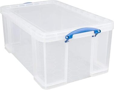 Really Useful Box 2-Pack, 64 Liter, for organizing and storage, 710 x 440 x 310 mm, transparent