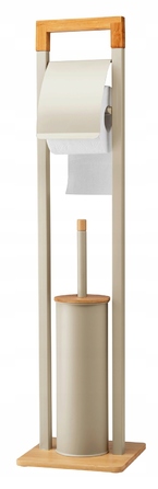 Набір для вбиральні DASTIN: тримач для йоржка та паперу, бежевий матовий