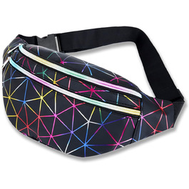 Чоловіча/Жіноча поясна сумка на пояс, бананка з PU шкіри, водонепроникна, чорна