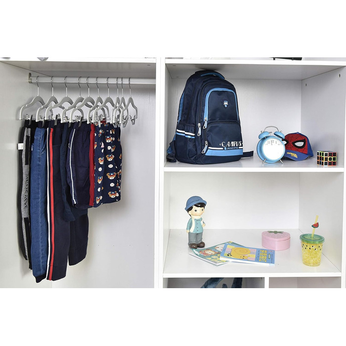 Вішалки для одягу: спідниці, штани, блузки, піджаки, сорочки, легінси. 360° обертання, рожевий/сірий, 10 шт.