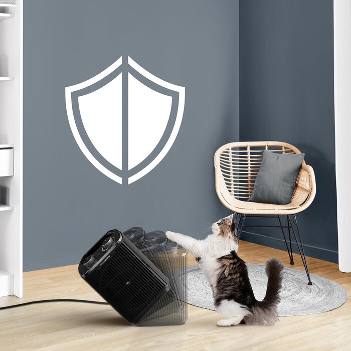 Обігрівач Rowenta Instant Comfort Compact 2000: компактний, з термостатом, 2 режими, 30 м², чорний