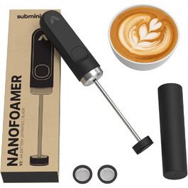 Мікропінний Молочний Пінник Subminimal NanoFoamer V2 | Для Капучино, Латте та Гарячого Шоколаду | Бездротовий