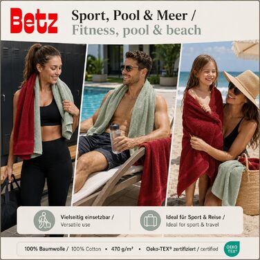Набір рушників Betz Premium 12 предметів, 100% бавовна, Oeko-TEX, 470 г/м², колір сіно-зелений/ялиновий (2 банні, 4 ручні, 2 гігієнічні, 2 для мила, 2 рукавички)