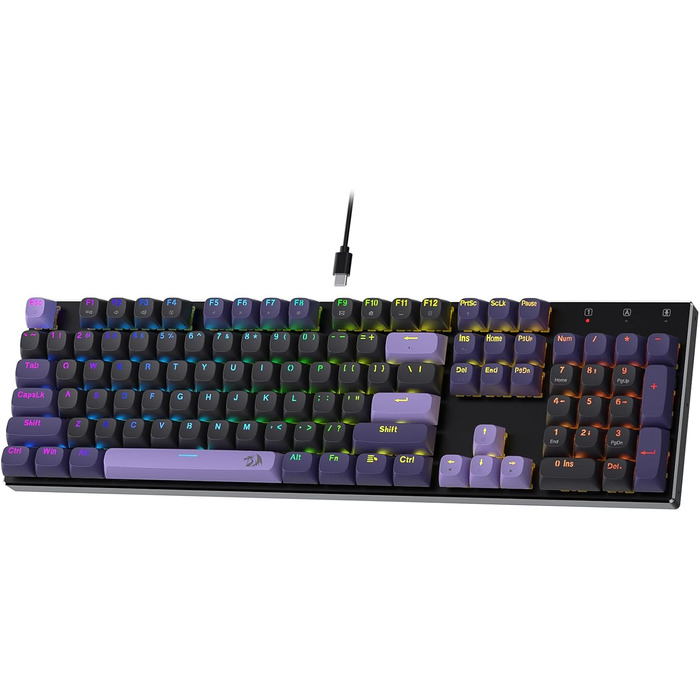 Redragon K556 HE Rapid Trigger - Механічна ігрова клавіатура з магнітними перемикачами, 104 клавіші, US-розкладка