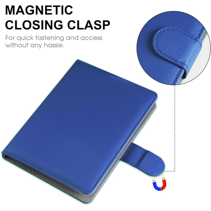 Чохол для електронного читача 6-7 дюймів: Pocketbook, Tolino, Sony, Kindle, Kobo. Захисний чохол з екошкіри, зелений (блакитний)