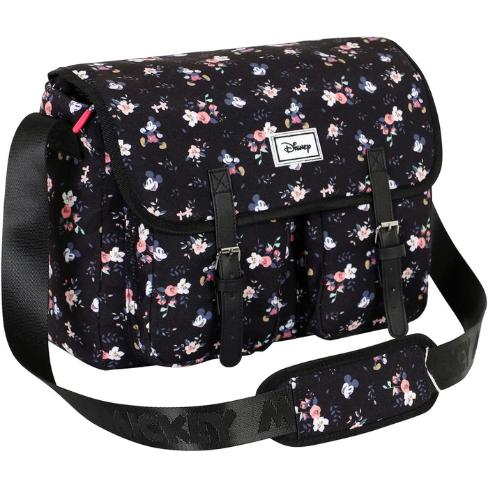 Mickey Mouse Nature-Large Satchel Shoulder Bag, Black