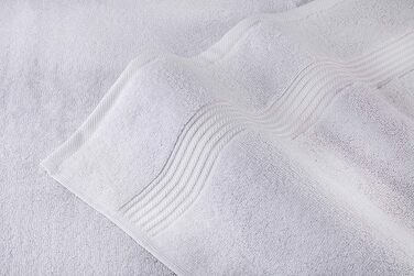 Набір махрових рушників American Bath Towels з 100% бавовни, білі, 6 предметів (2 великих банних, 2 для рук, 2 для обличчя), ультрам'які та гігроскопічні