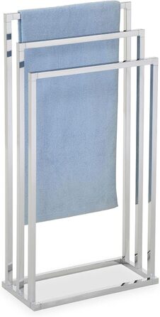 Підставка для рушників KUNO, хром - самостійна підставка для рушників з 3 полицями, металева