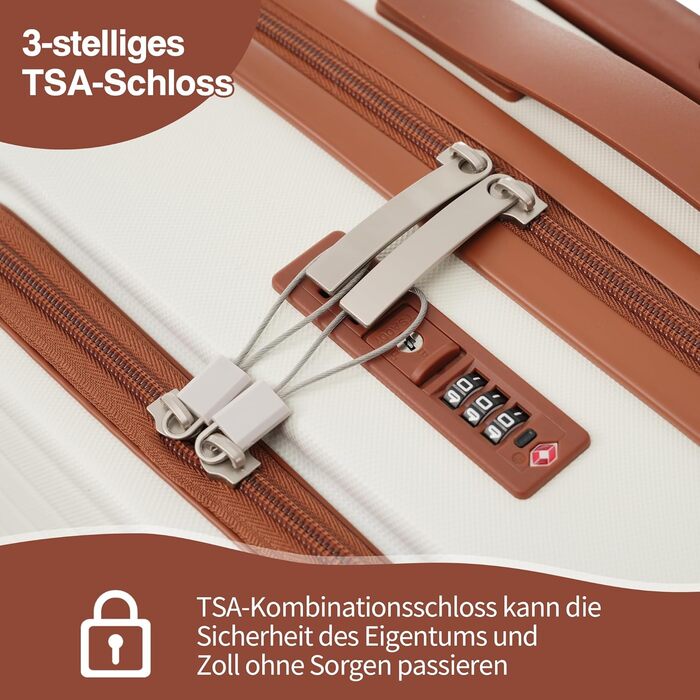 Набір валіз Merax TSA-Lock 3 шт. (M-L-XL) з телескопічним ручками та 4 колесами, чорний, PP-матеріал