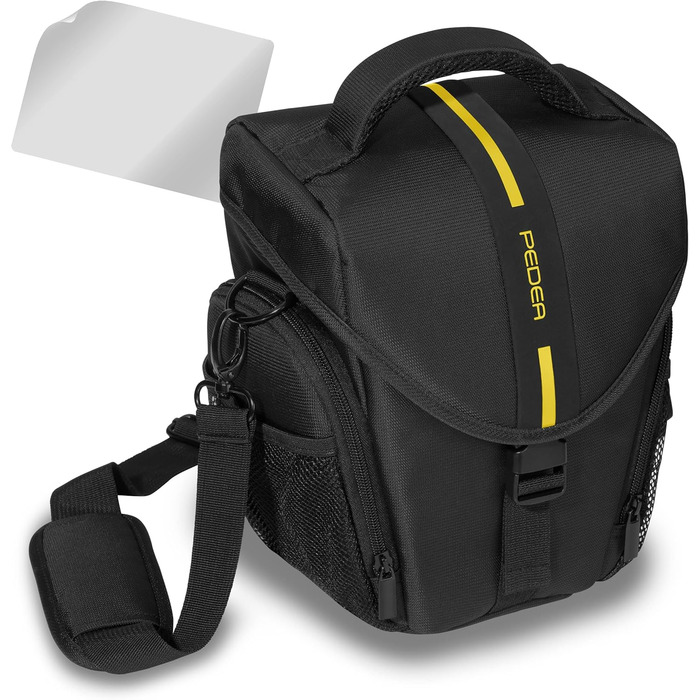 Чохол для камери PEDEA 'Essex' з захисною плівкою для дисплея (Олімпус, Canon, Nikon, Panasonic, Fujifilm), чорний, M