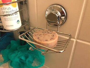 Тримач для мила з присосками SANNO, нержавіюча сталь, для ванної кімнати та кухні