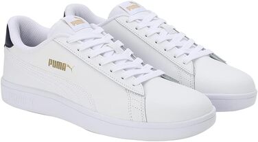 Кросівки Puma Smash V2 LS - унісекс, білий/темно-синій/золотий, 43 EU