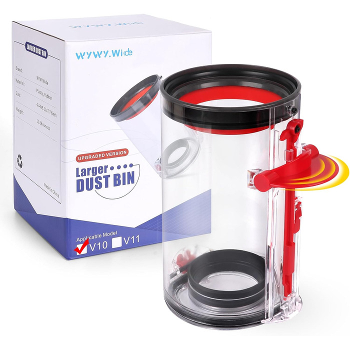 Dyson V11 V15 Dust Bin Replacement - Large Capacity Bin Assembly for Dyson V11, V15, SV14, SV15, SV22 Vacuum Cleaners (970050-01, 965443-01)
