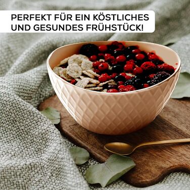 Набір мисок Miamio Palmanova (червоний) – 6 шт по 800 мл – сучасний дизайн, матова поверхня