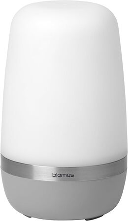 Blomus LED Rechargeable Outdoor Lamp -SPIRIT- Table Lamp, rechargeable with USB cable, Size S (Platinum Gray)