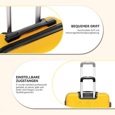 Чемодан Beibye з жорстким корпусом, ручна поклажа (55 см), 14 кольорів