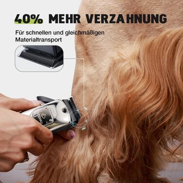 Набір для догляду за шерстю собак 4 в 1: машинка, триммер, точилка для кігтів, срібна