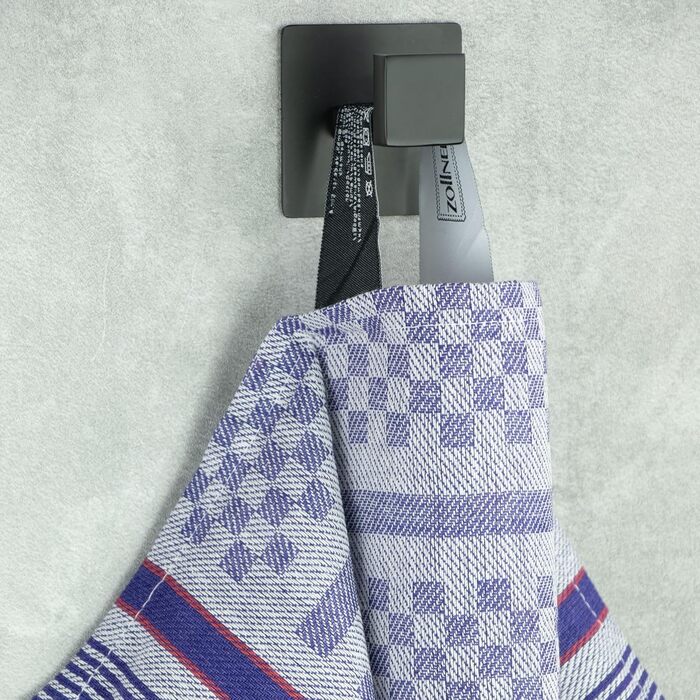 ZOLLNER 10-Piece Dishcloth Set, 50x100 cm, Cotton, Blue Checkered