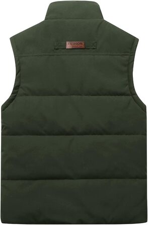 Тепла чоловіча жилетка KEFITEVD на осінь-зиму: терможилетка, жилетка для полювання, безрукавка, флісова жилетка, робоча жилетка, розмір XXL, темно-оливковий колір