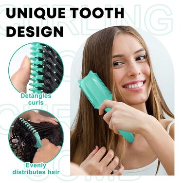 Щітка для кучерявого волосся (зелена)