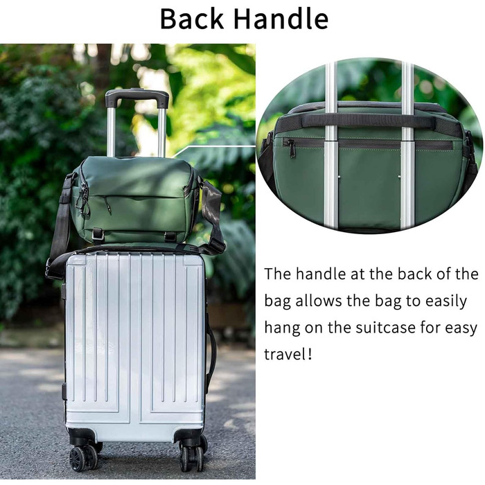 Сумка для камери INNOREL CB0611, 6 л, зелена. Сумка для фотографа, водонепроникна, з кріпленням для штатива, модульні вставки