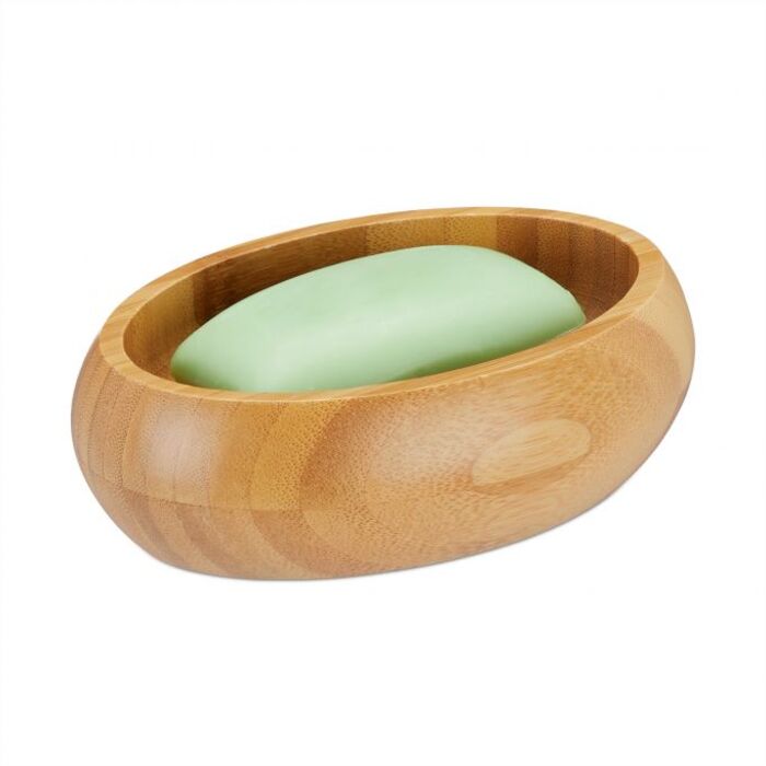 Relaxdays Soap Dish Bamboo