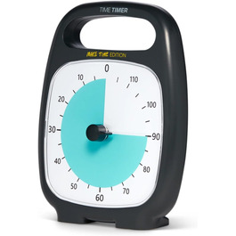 Візуальний таймер Time Timer PLUS 120 хв Make Time Edition для дітей, навчання, занять та кухні, чорний