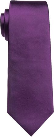 Чоловічі краваткові аксесуари YourTies: смугасті та клітинчасті краватки з шовкової тканини, набір з краватною кліпсою (сливовий колір)