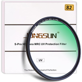 Фільтр UV JONGSUN S-Pro HD Nano MRC з багатошаровим покриттям, 82mm - захист від ультрафіолету для камери