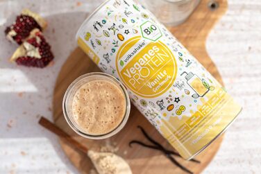 BIO Protein vegan | Vanilla | DE-ÖKO-006 | 10 plant-based protein sources | Without sweeteners | Soy & Gluten-free | Premium quality from Lake Constance | Made in Germany (1000g, Vanilla)
