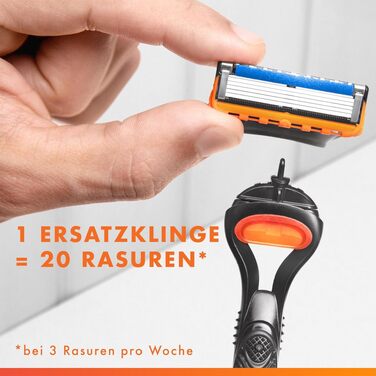 Смінні касети для гоління Gillette Fusion 5 для чоловіків, 12 шт, помаранчеві