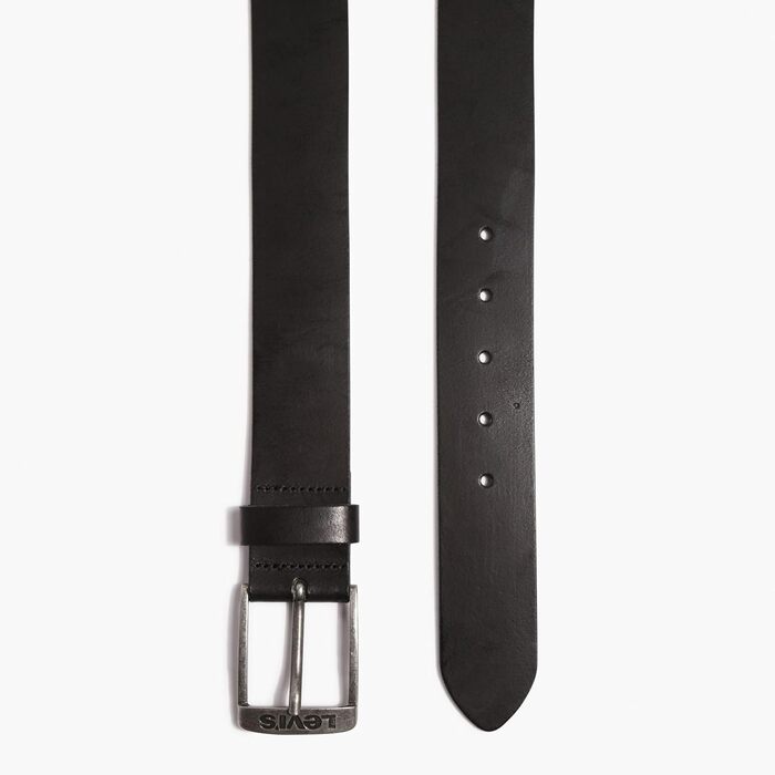 Чоловічий шкіряний ремінь Levi's New Duncan, колір чорний