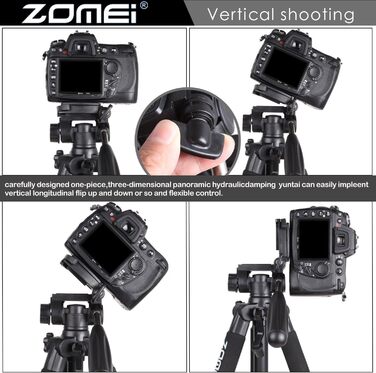 Штатив ZOMEI Q111 для камери та смартфона, алюмінієвий, червоний, 47-140 см