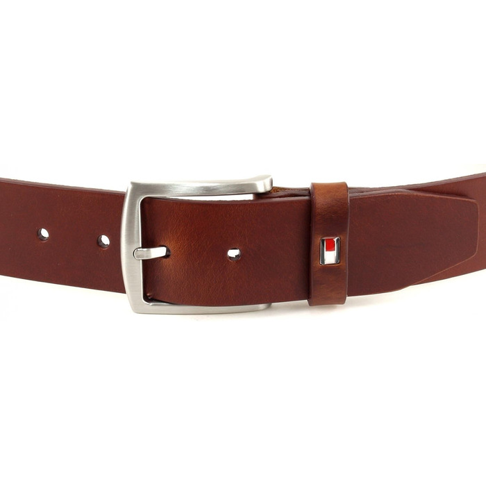 Ремень шкіряний Tommy Hilfiger NEW DENTON 4 см темно-коричневий 110 см
