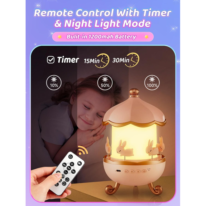 Star Projector for Kids with 15 Films, Music Box for Baby Girls with 10 Songs, 7-Color Night Light for Children, Star Projector Baby Gift for Girls, Kids Room Decoration