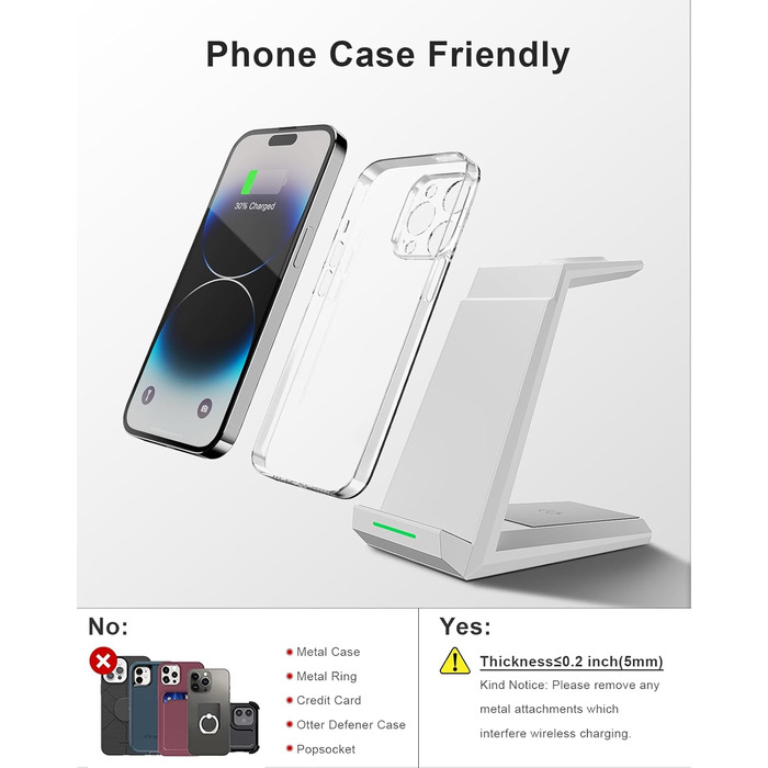 Бездротова зарядка 3-в-1 для Apple Watch, iPhone та AirPods Pro (білий)