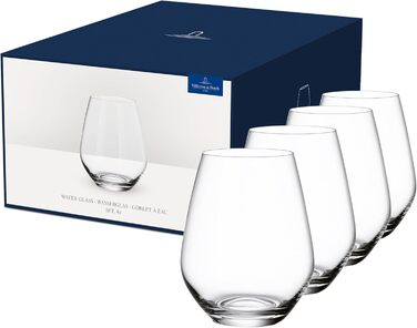 Villeroy & Boch – Ovid Water Glass Set, 4-Piece, 420 ml, Dishwasher-Safe, Water Glasses, Glass Set, Special Drinking Glasses, Glasses for Water, Juice Glasses, Crystal Glass